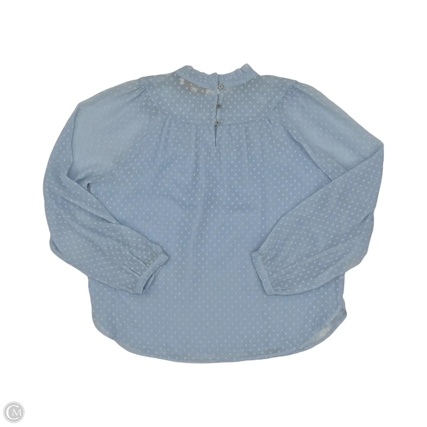Blouse Long Sleeve By Loft In Blue, Size: M