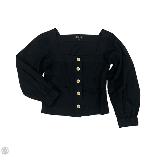 Blouse Long Sleeve By J. Crew In Black, Size: S
