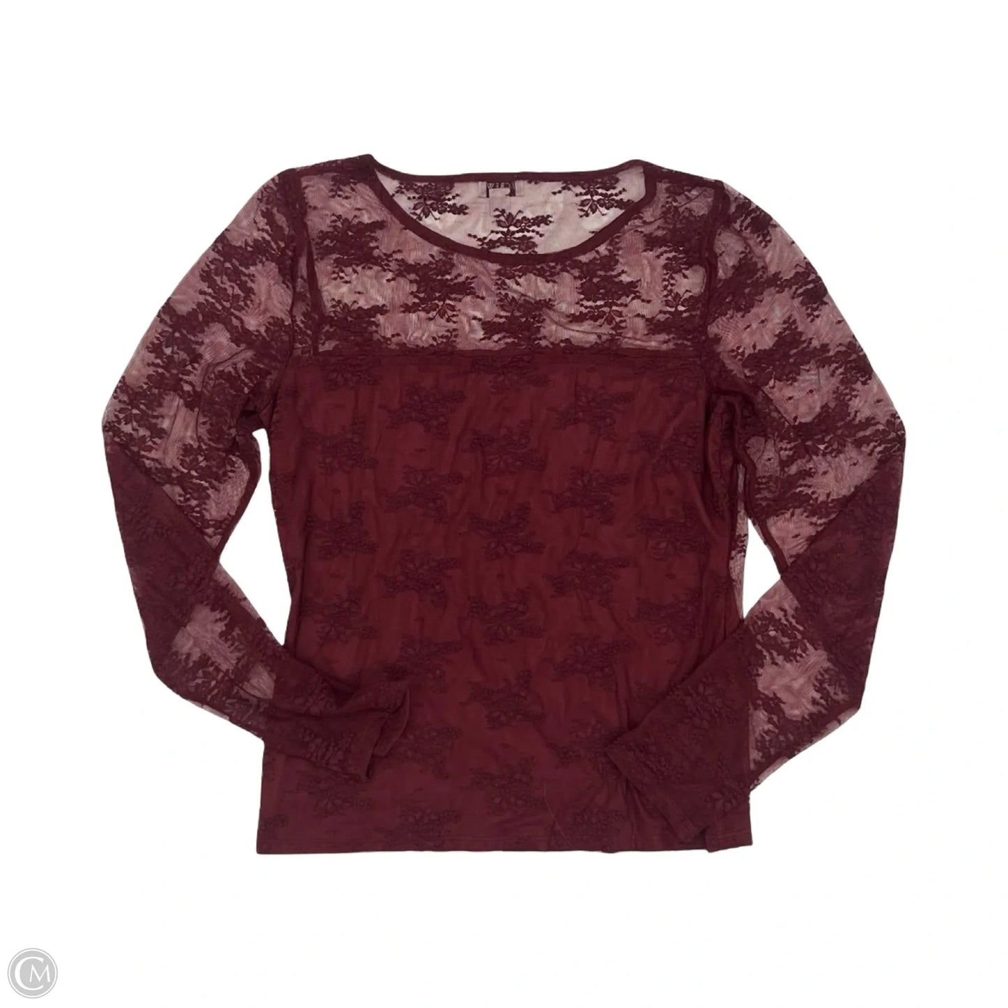Blouse Long Sleeve By J. Crew In Red, Size: S