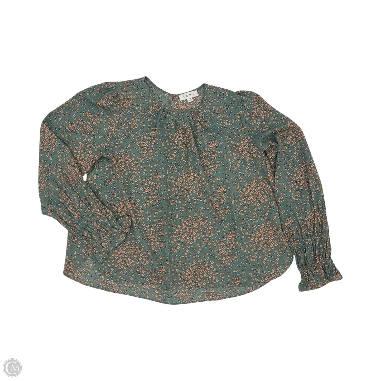 Blouse Long Sleeve By Thml In Floral Print, Size: Xs