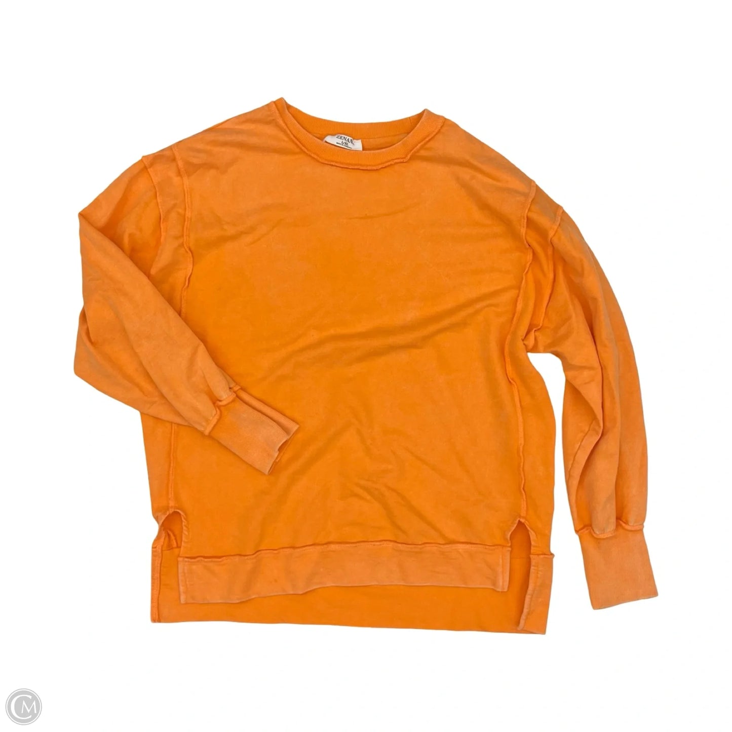 Top Long Sleeve By Zenana In Orange, Size: L