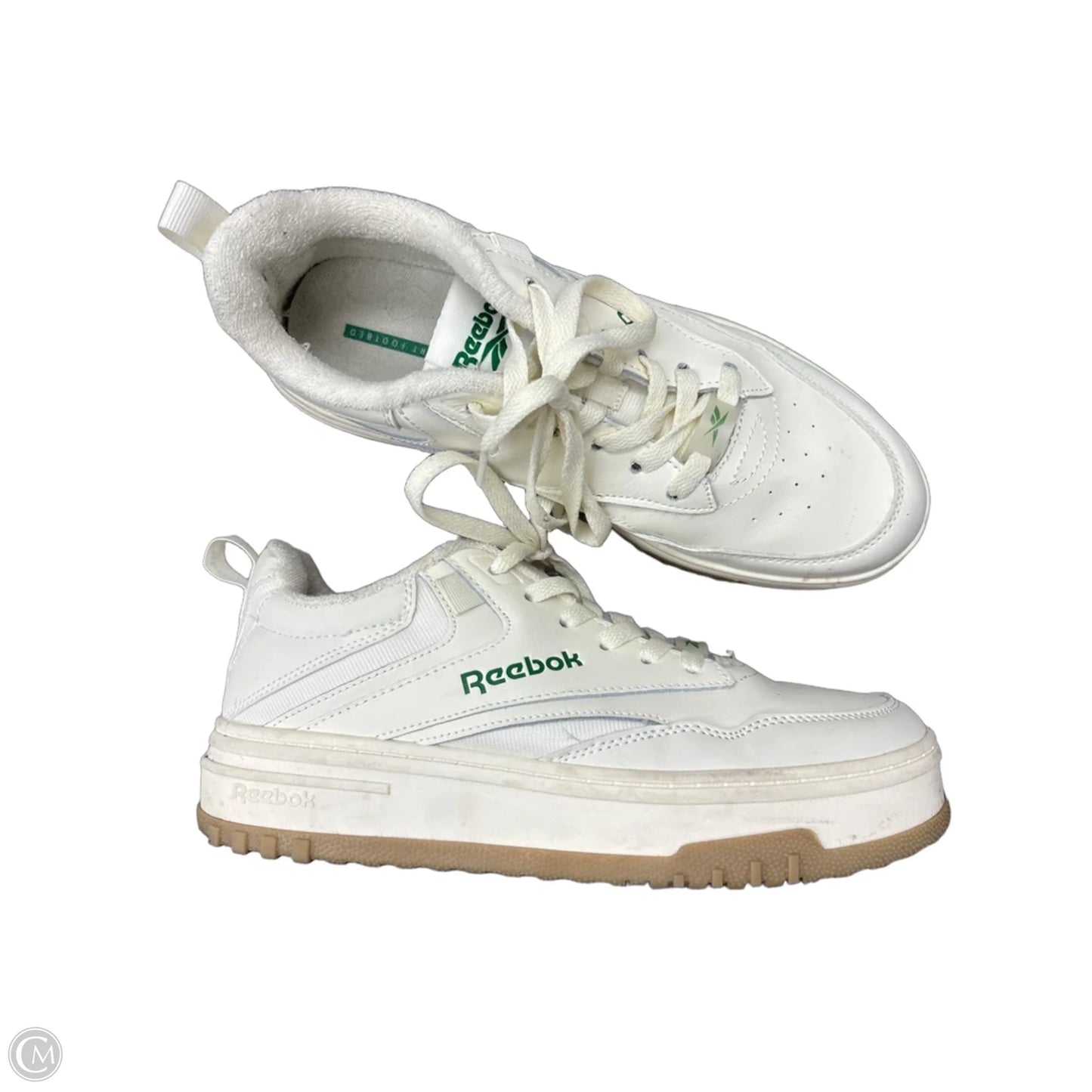 Shoes Sneakers By Reebok In Cream & Green, Size: 9