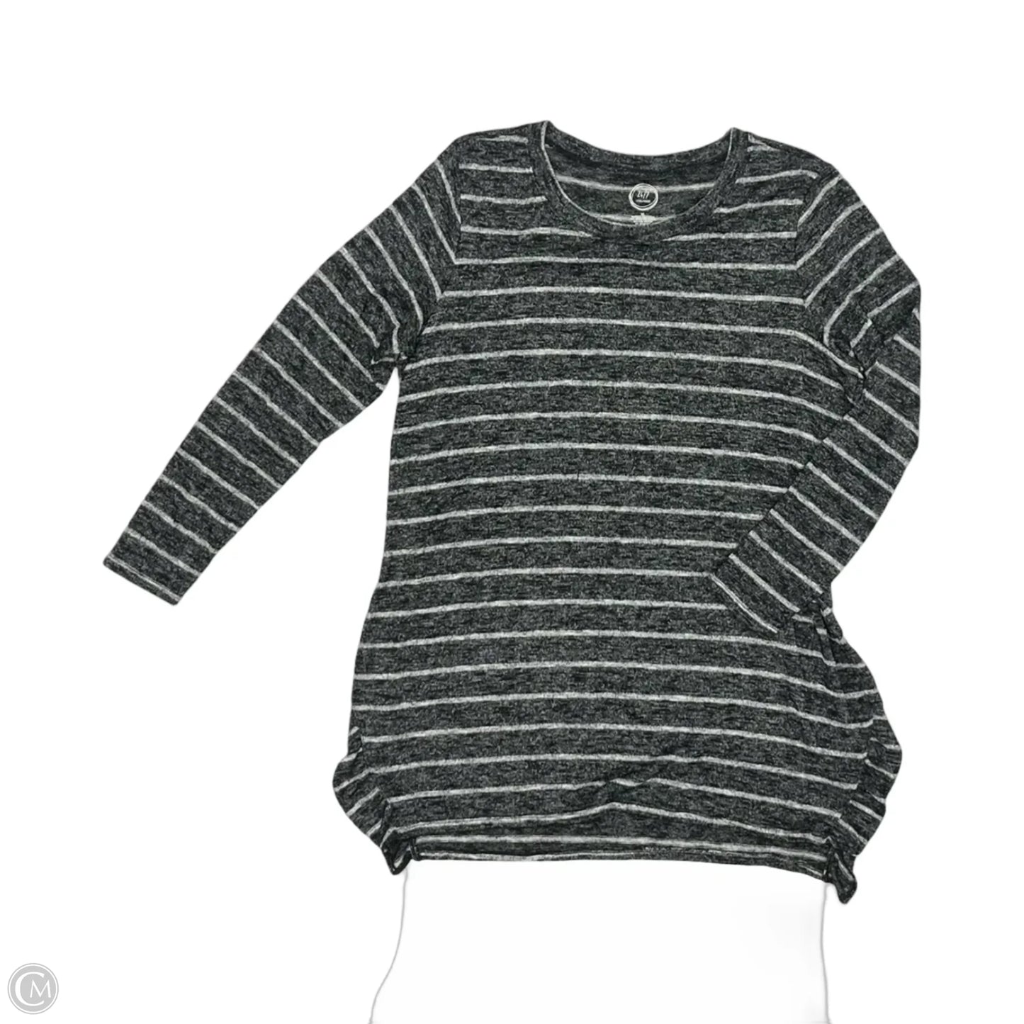 Top Long Sleeve By Maurices In Grey & White, Size: Xl