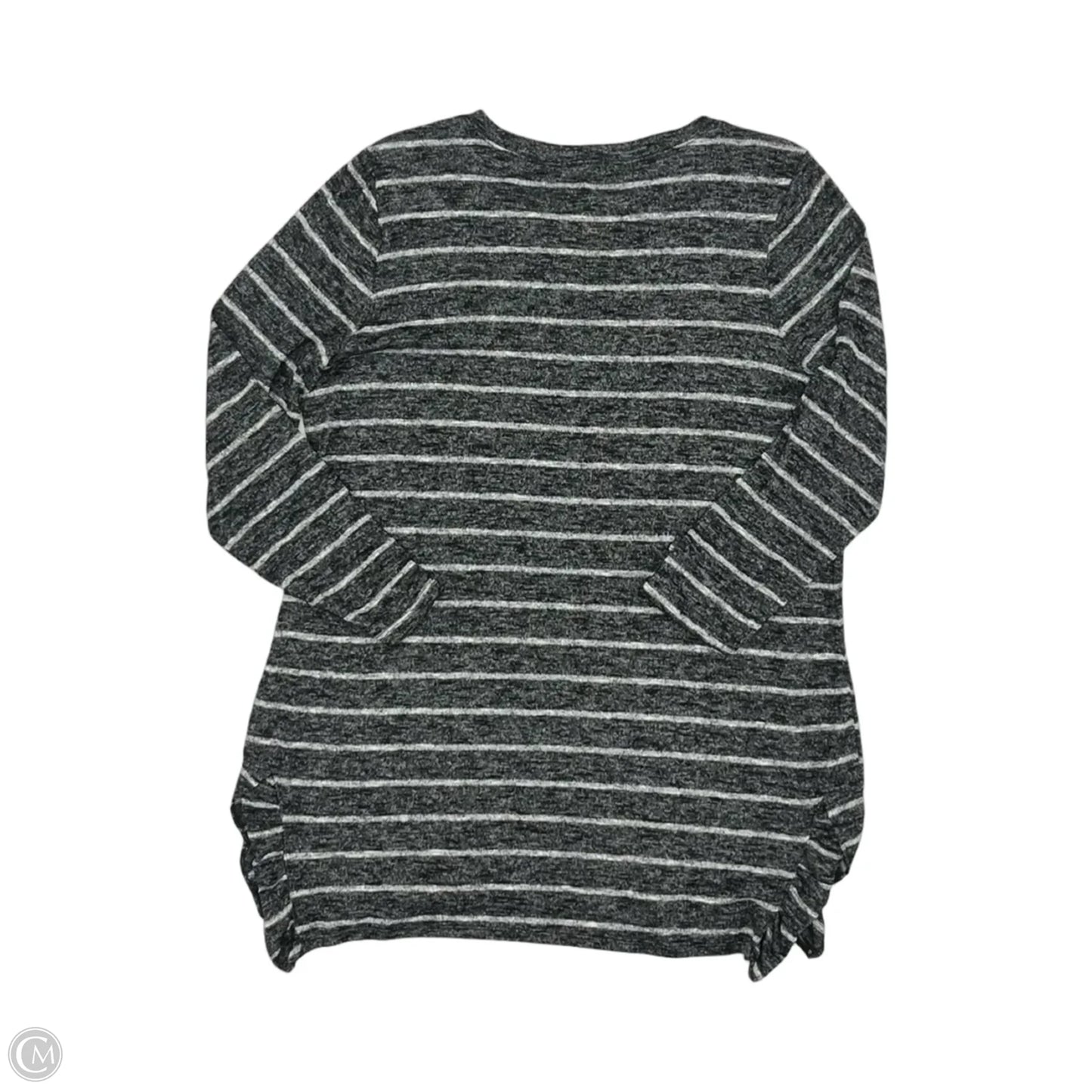 Top Long Sleeve By Maurices In Grey & White, Size: Xl