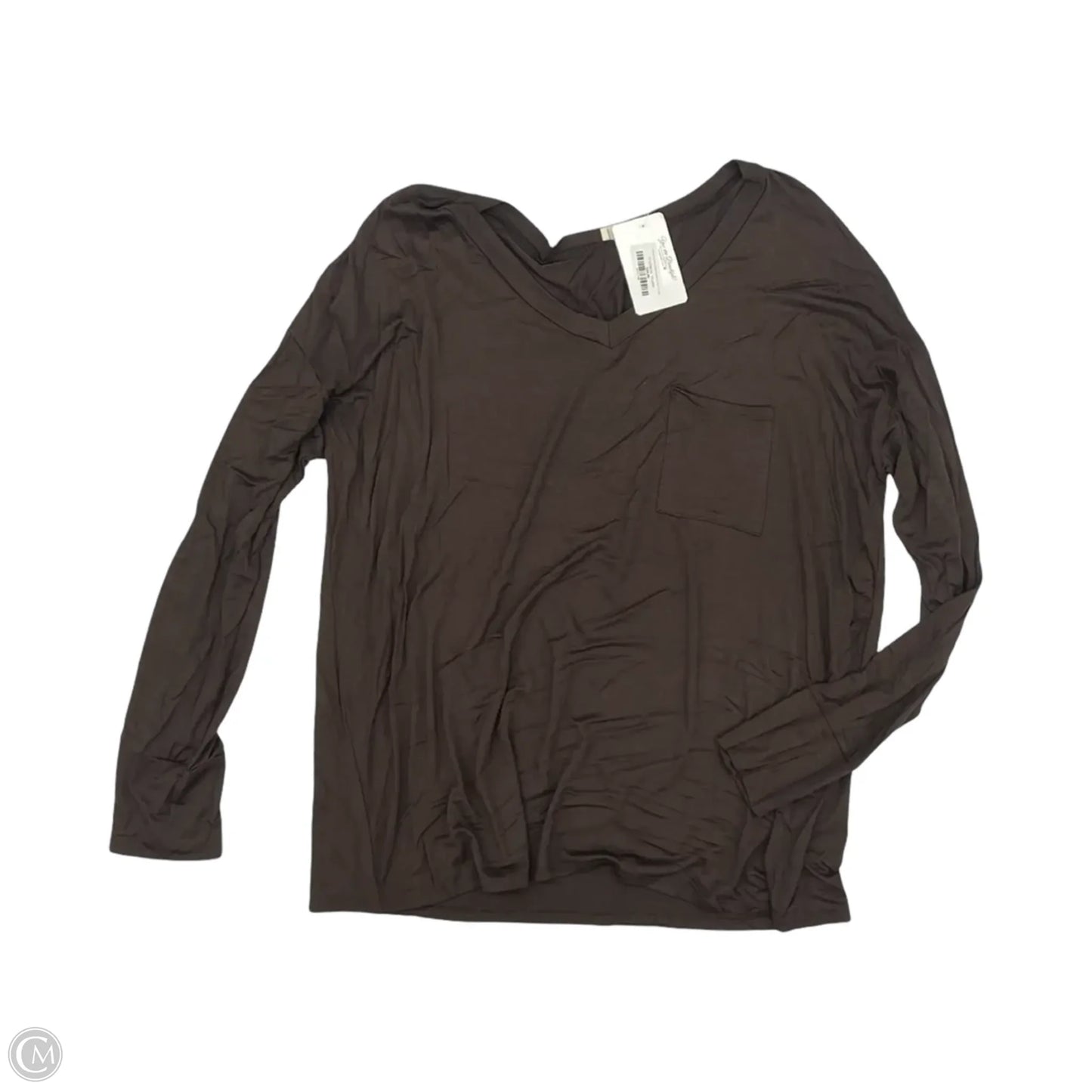 Top Long Sleeve By Blumin In Brown, Size: 1x