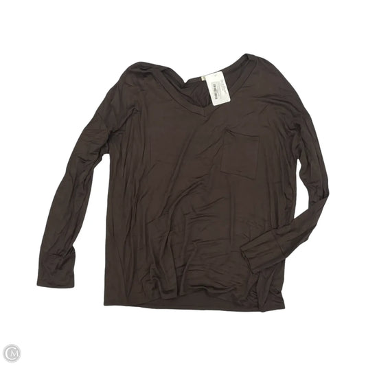 Top Long Sleeve By Blumin In Brown, Size: 1x