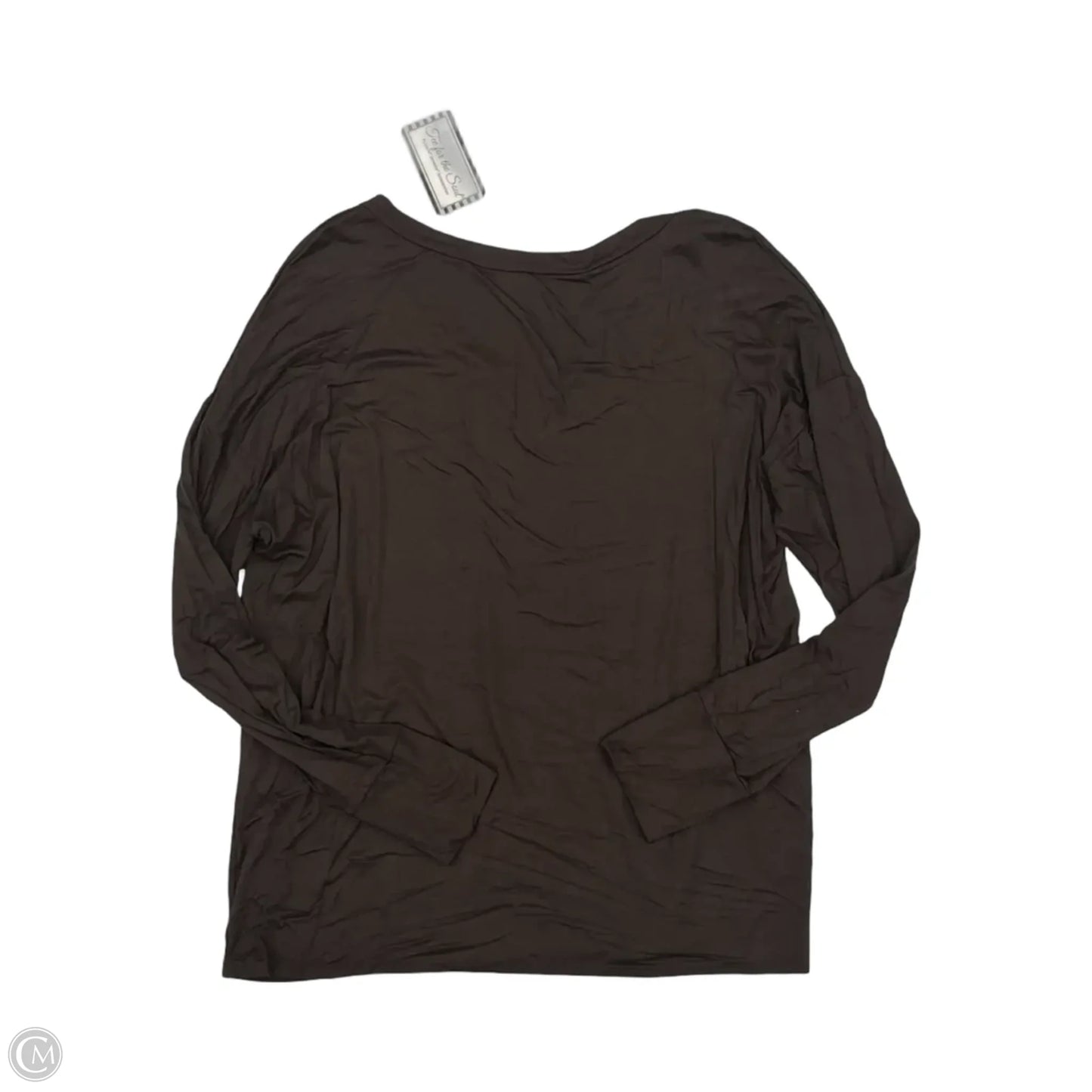 Top Long Sleeve By Blumin In Brown, Size: 1x