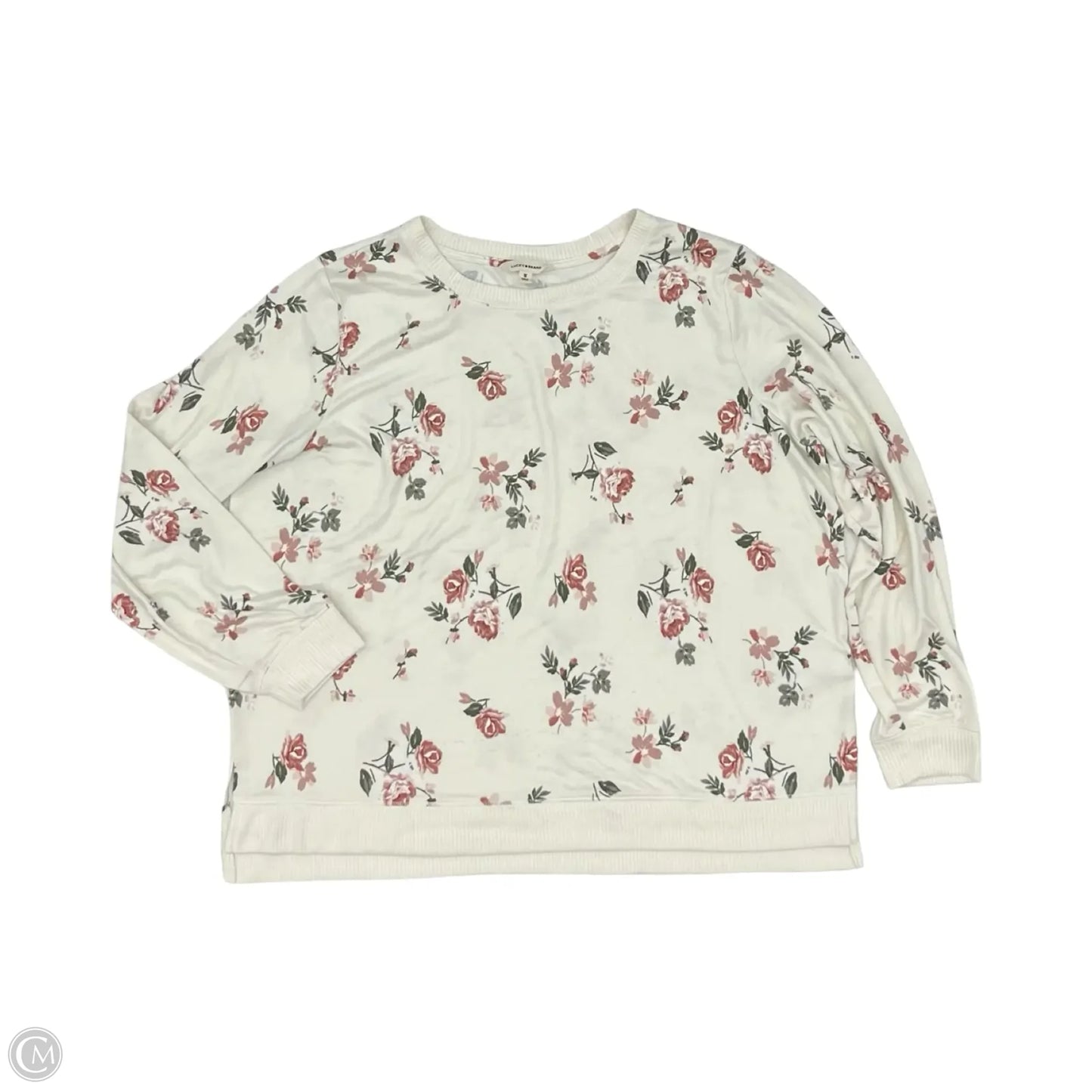 Top Long Sleeve By Lucky Brand In Floral Print, Size: 1x
