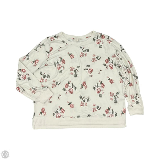 Top Long Sleeve By Lucky Brand In Floral Print, Size: 1x