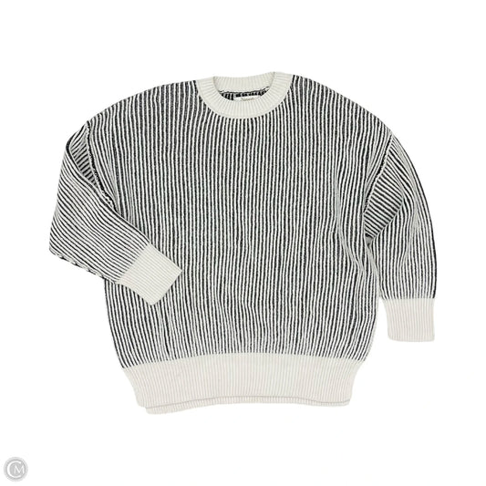 Sweater By Natural Reflections In Black & Cream, Size: M