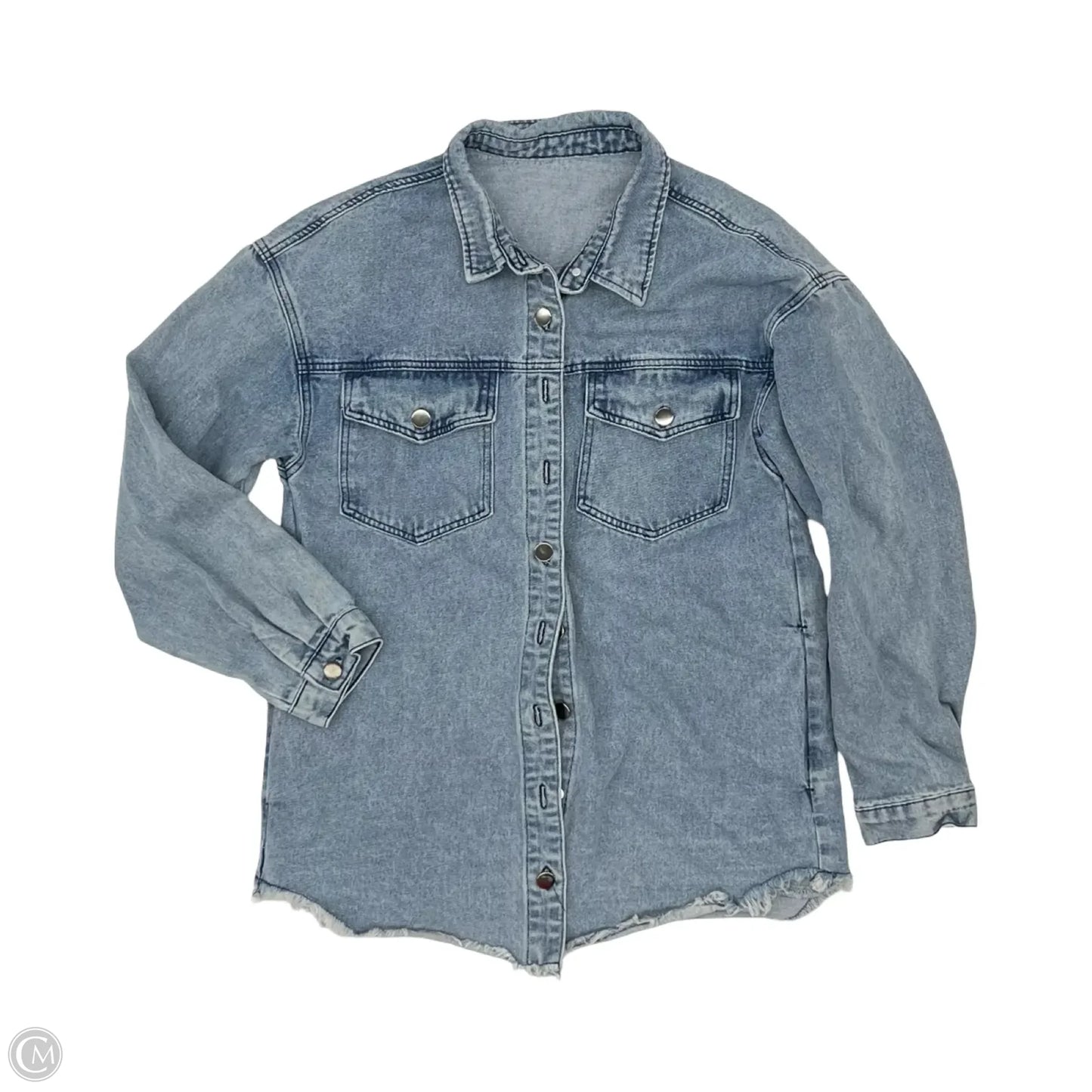 Jacket Denim By Clothes Mentor In Blue Denim, Size: M