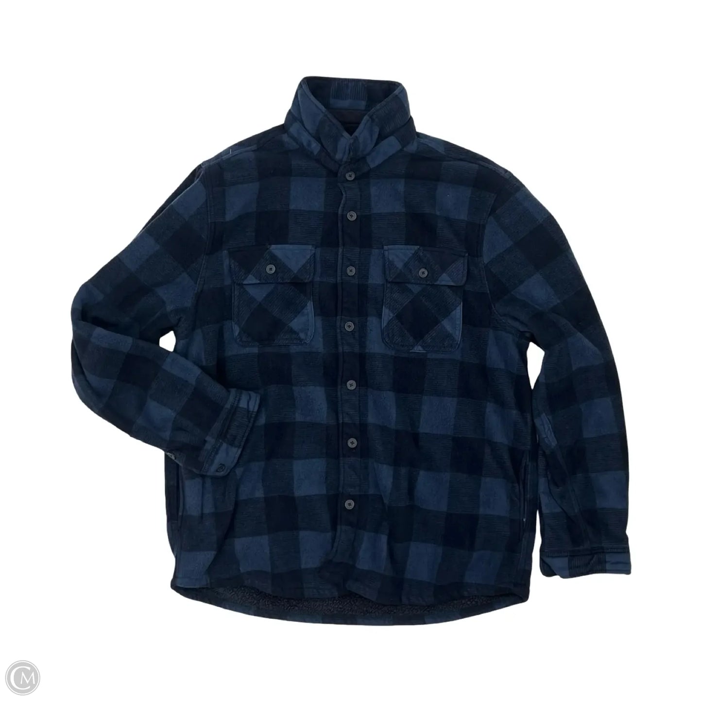 Jacket Fleece By Clothes Mentor In Blue, Size: Xxl