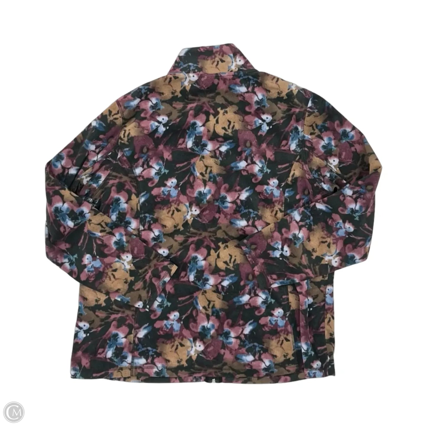Jacket Fleece By Joe Fresh In Floral Print, Size: 1x