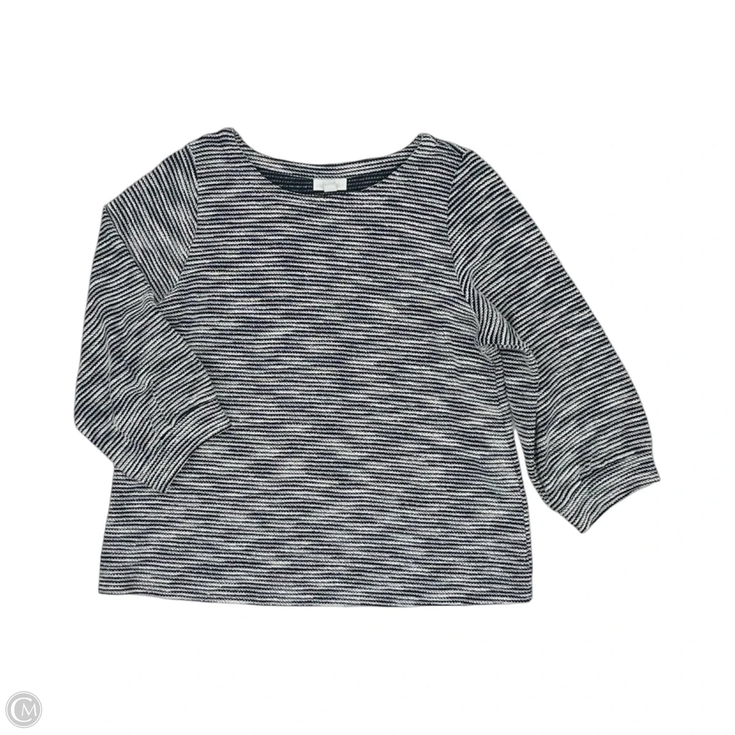 Top 3/4 Sleeve By J. Jill In Blue & Cream, Size: M