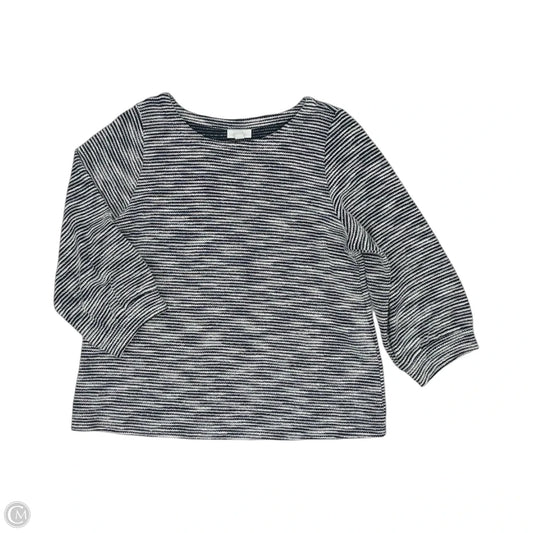 Top 3/4 Sleeve By J. Jill In Blue & Cream, Size: M