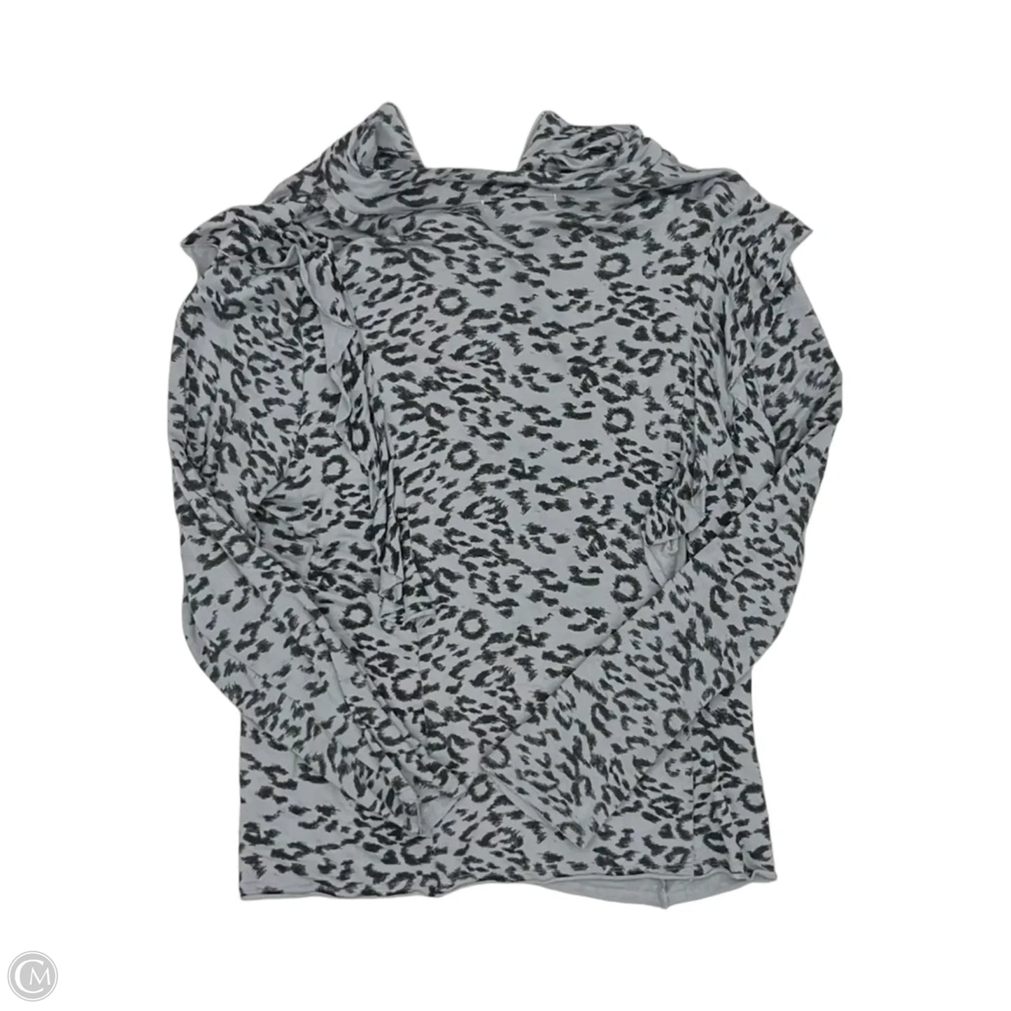 Top Long Sleeve By Fever In Black & Grey, Size: Xl