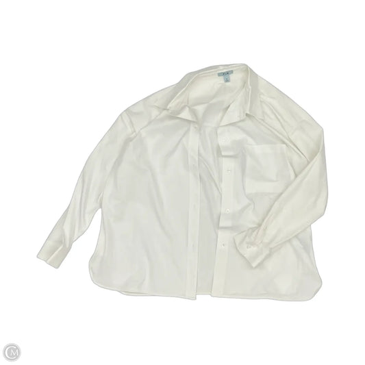 Blouse Long Sleeve By Flx In Cream, Size: Xl