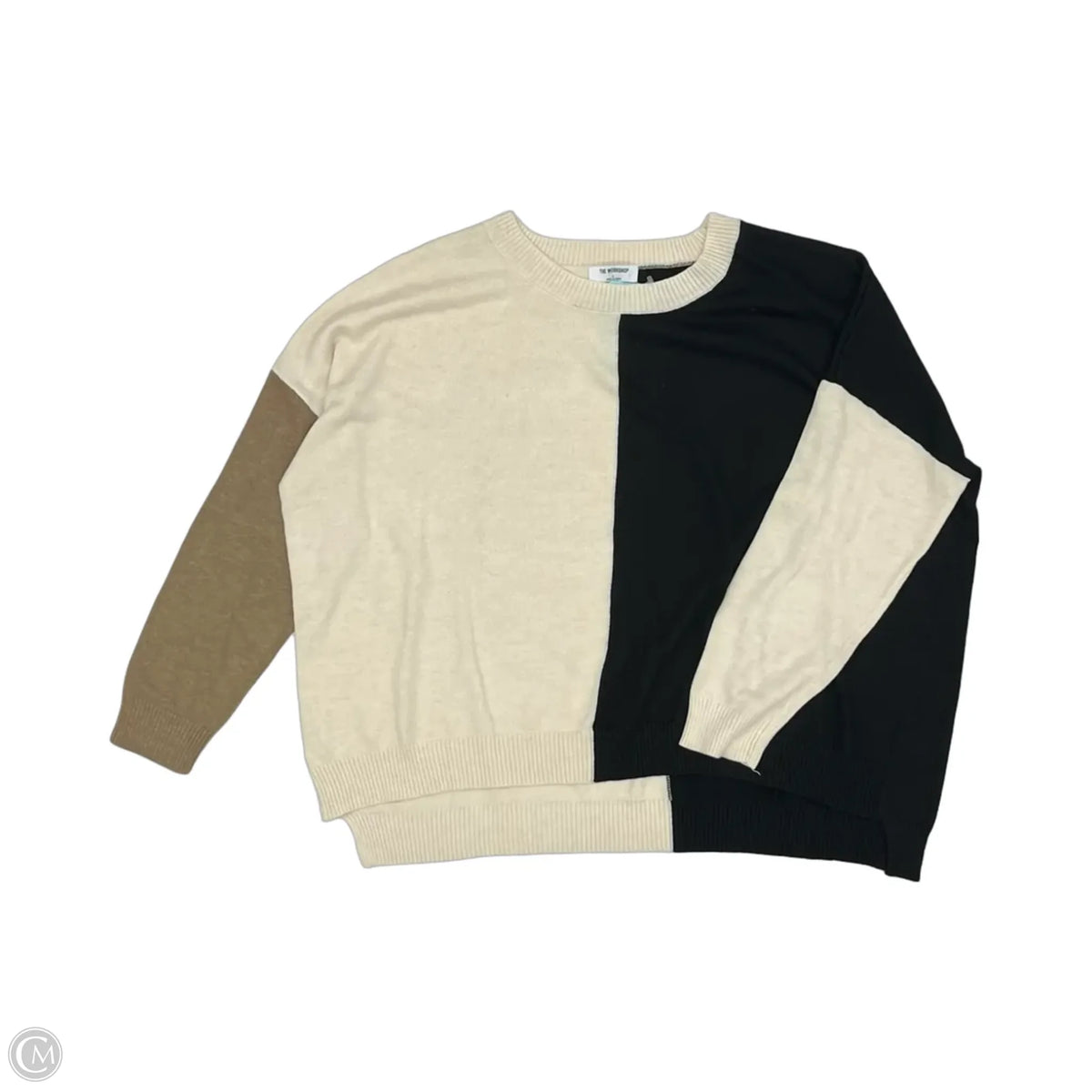 Sweater By Workshop In Black & Cream, Size: L