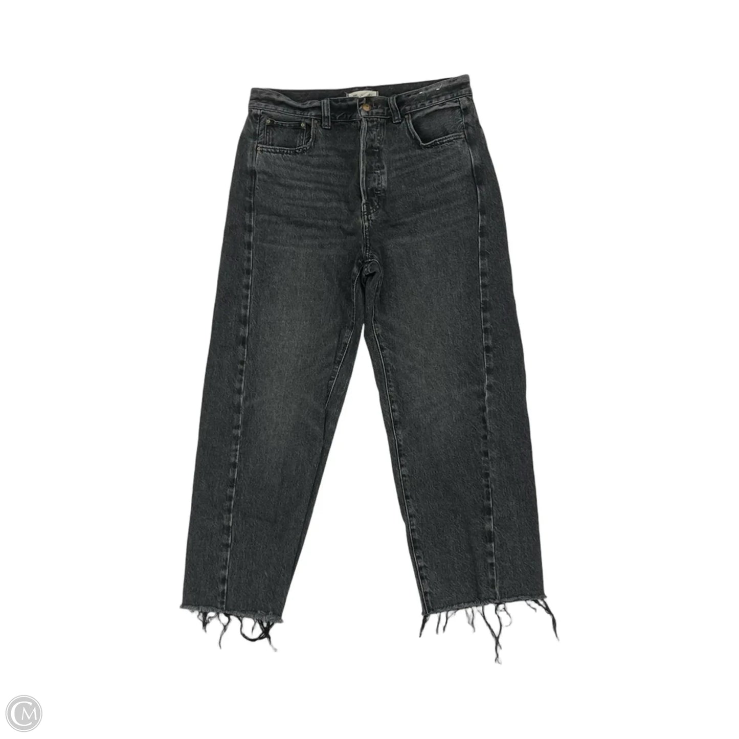 Jeans Straight By Madewell In Black Denim, Size: 6