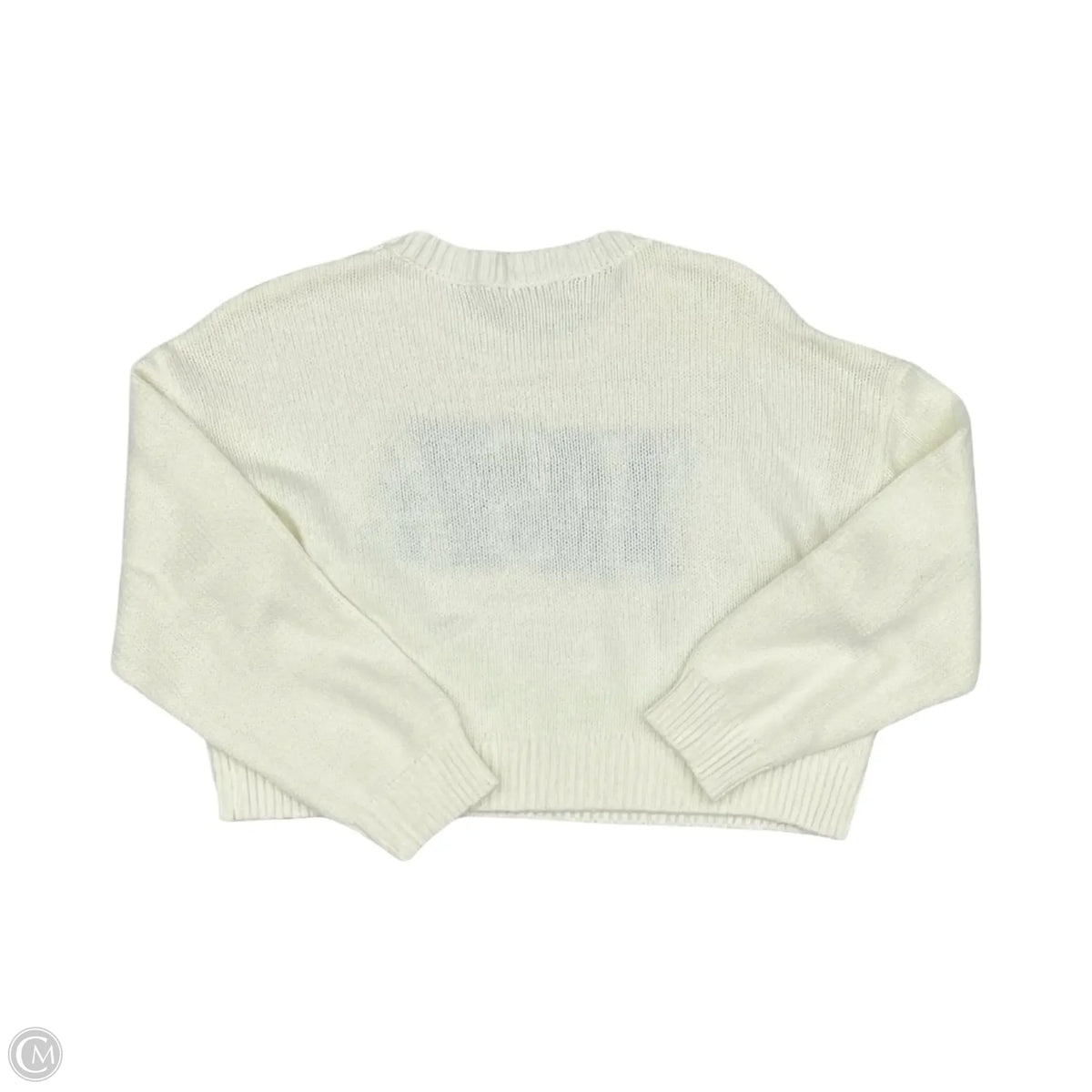 Sweater By Grayson Threads In Blue & Cream, Size: L