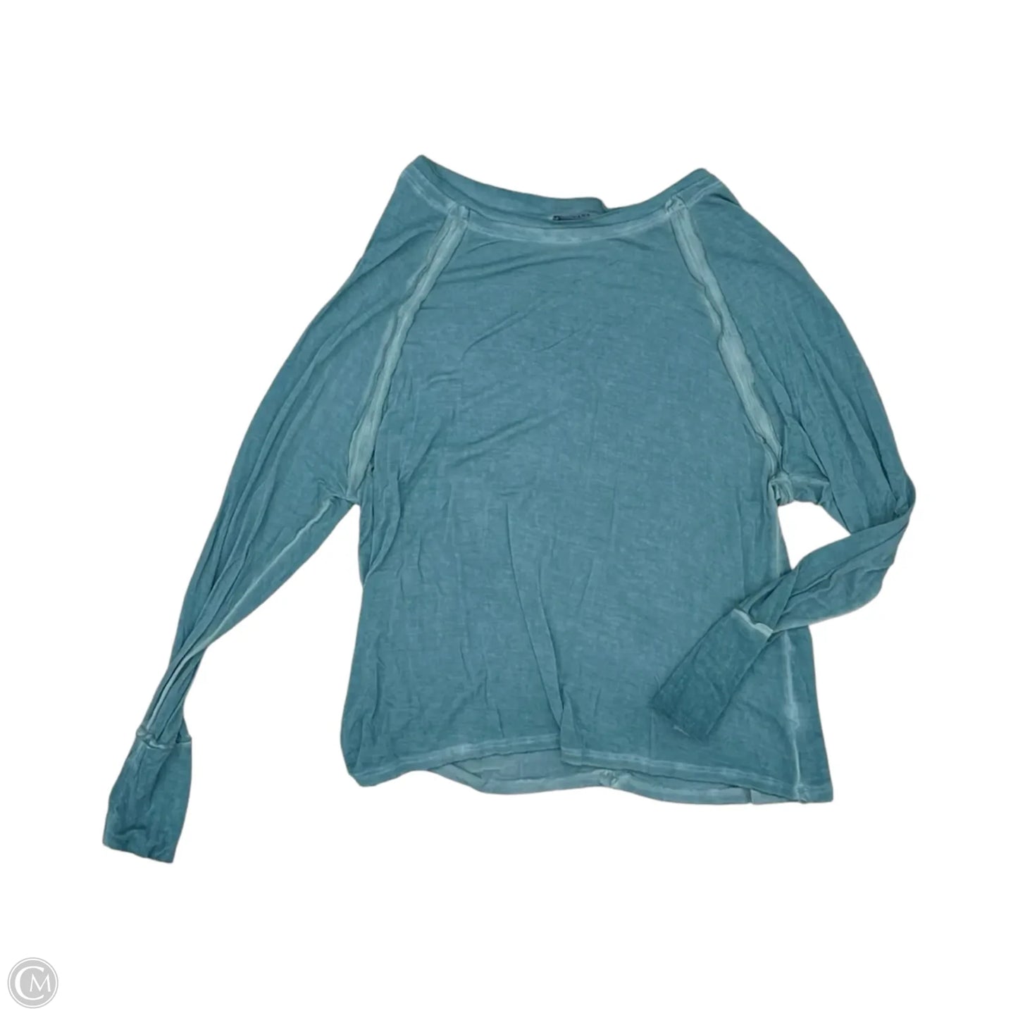 Top Long Sleeve By Zenana In Blue, Size: S