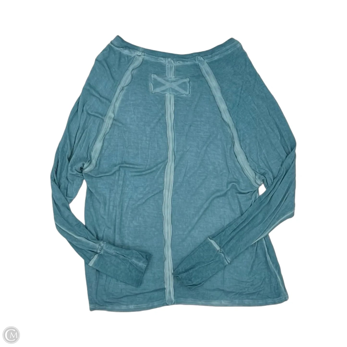 Top Long Sleeve By Zenana In Blue, Size: S