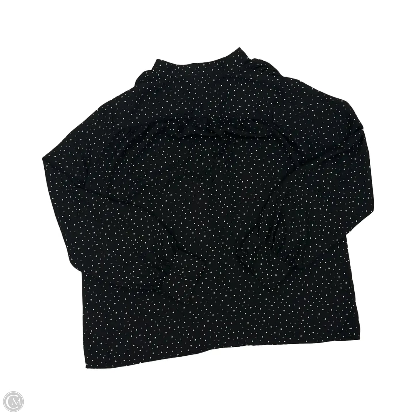 Blouse Long Sleeve By Who What Wear In Black & Cream, Size: M