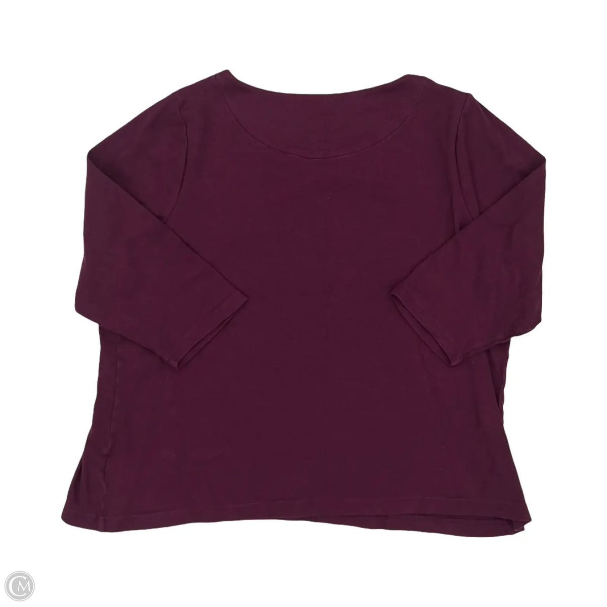 Top 3/4 Sleeve By Croft And Barrow In Purple, Size: 1x