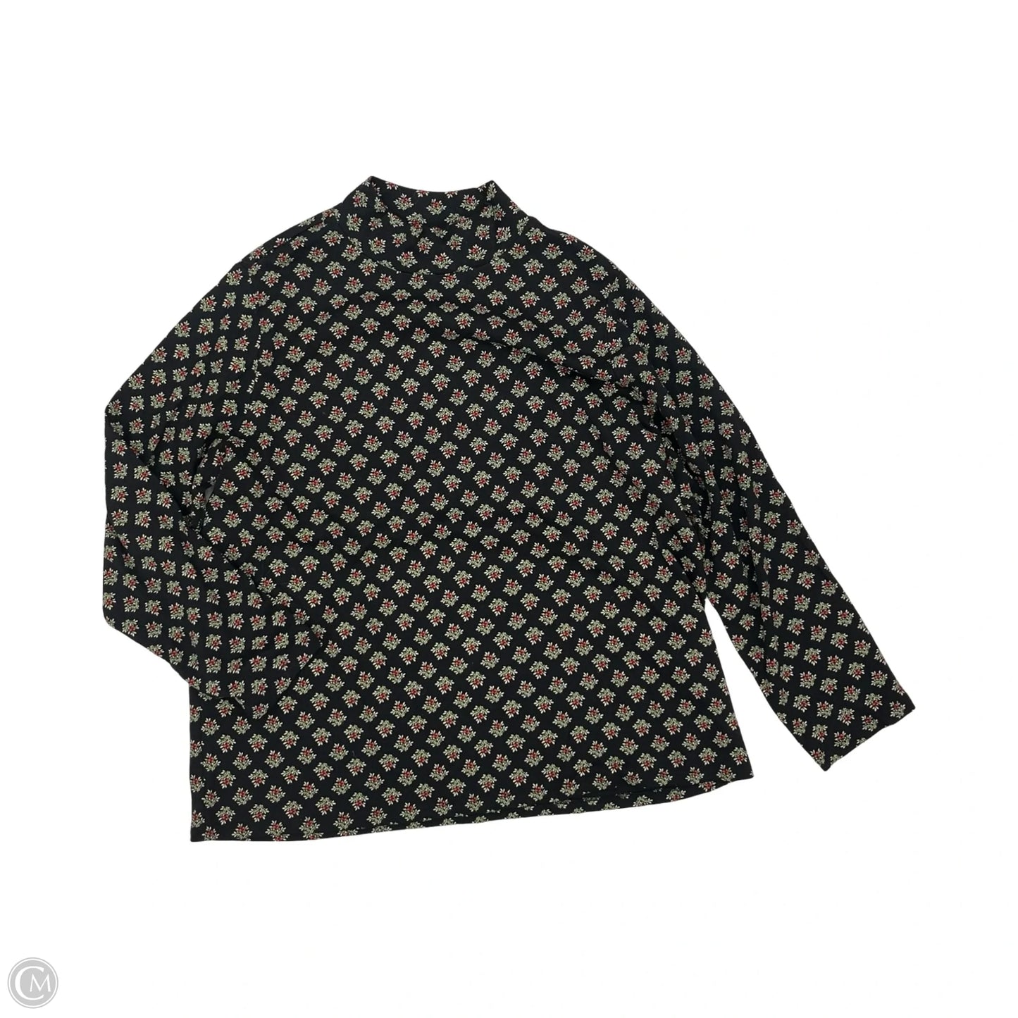 Top Long Sleeve By Croft And Barrow In Floral Print, Size: 2x