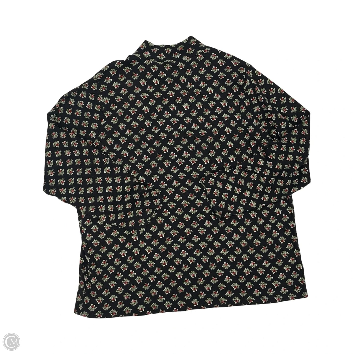 Top Long Sleeve By Croft And Barrow In Floral Print, Size: 2x