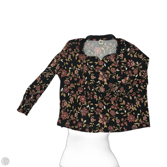 Blouse Long Sleeve By Anne Klein In Multi-colored, Size: 3x