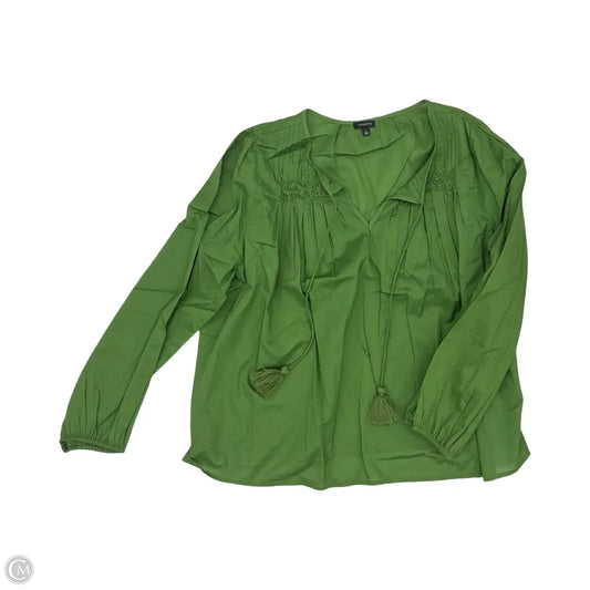 Blouse Long Sleeve By Talbots In Green, Size: L