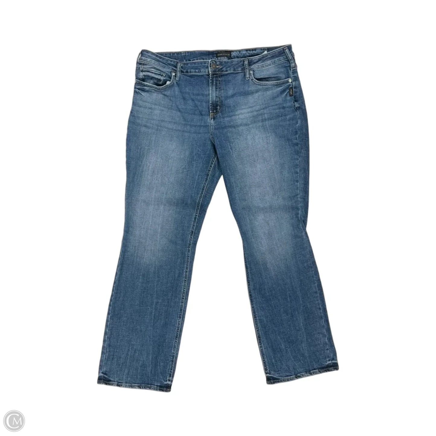 Jeans Boot Cut By Silver In Blue Denim, Size: 20