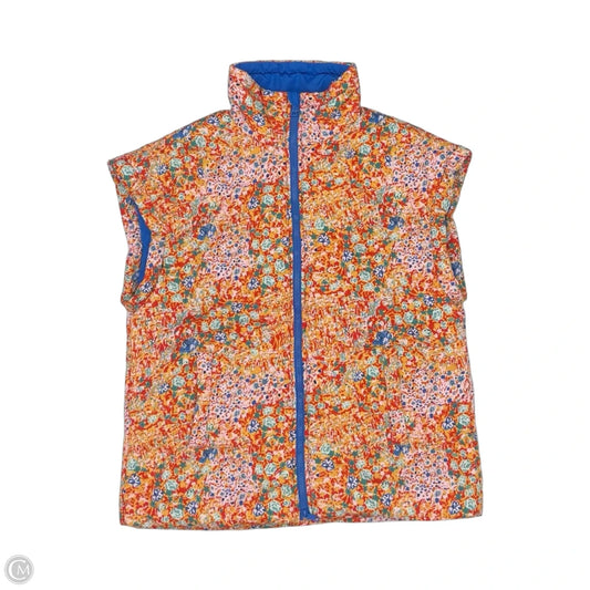 Vest Puffer & Quilted By Cmf In Floral Print, Size: S