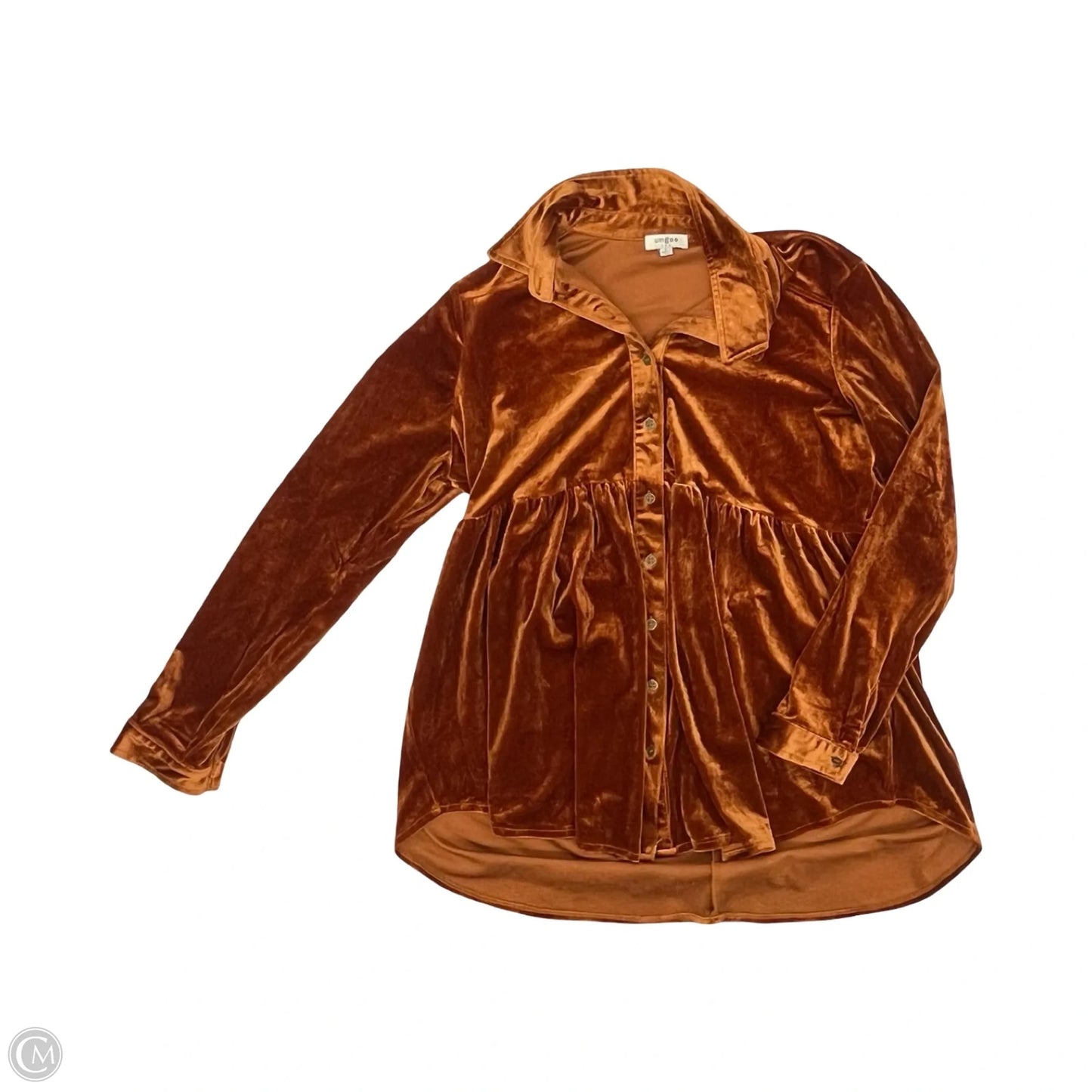 Blouse Long Sleeve By Umgee In Orange, Size: L