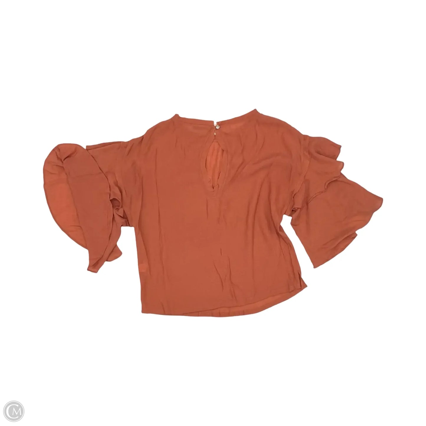 Blouse 3/4 Sleeve By Wishlist In Orange, Size: M