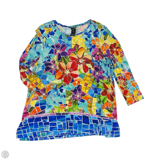 Top Long Sleeve By Ali Miles In Multi-colored, Size: L