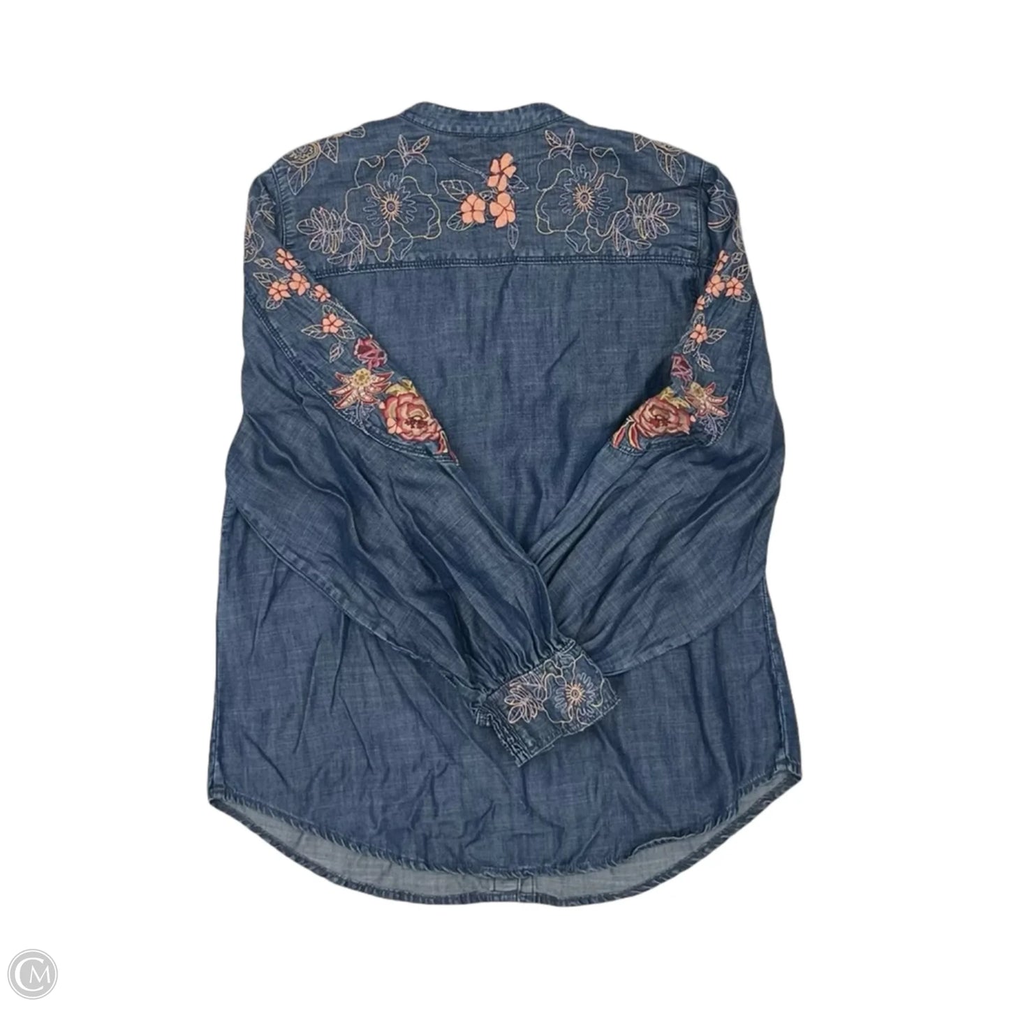 Blouse Long Sleeve By Chicos In Floral Print, Size: S