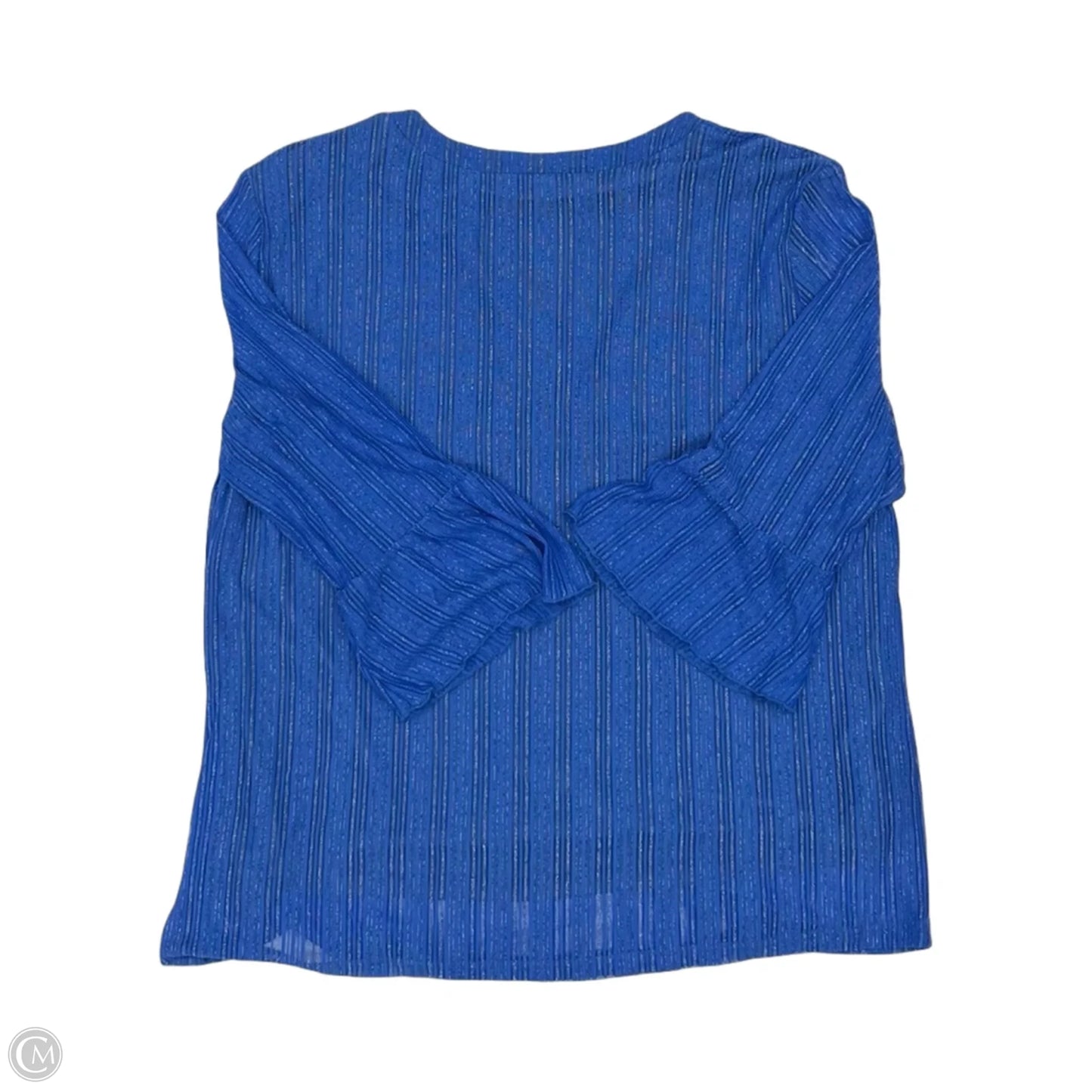 Blouse Long Sleeve By Cmf In Blue, Size: 2x