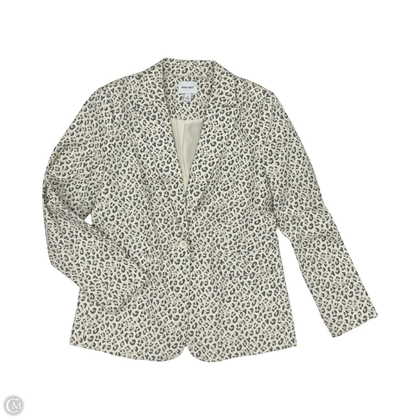 Blazer By Nine West In Leopard Print, Size: M