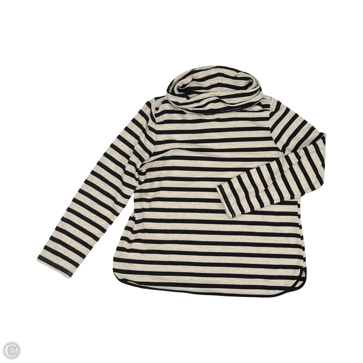 Top Long Sleeve By Croft And Barrow In Black & Tan, Size: Xl