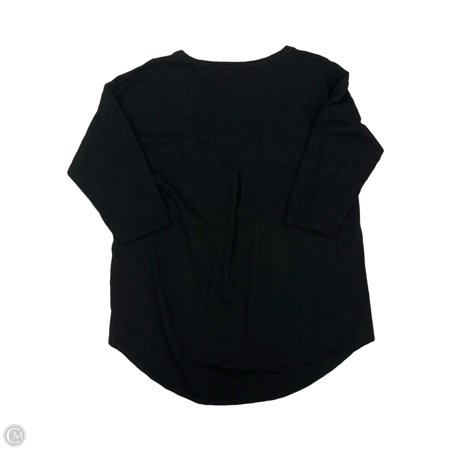 Top 3/4 Sleeve By Chicos In Black, Size: Xl