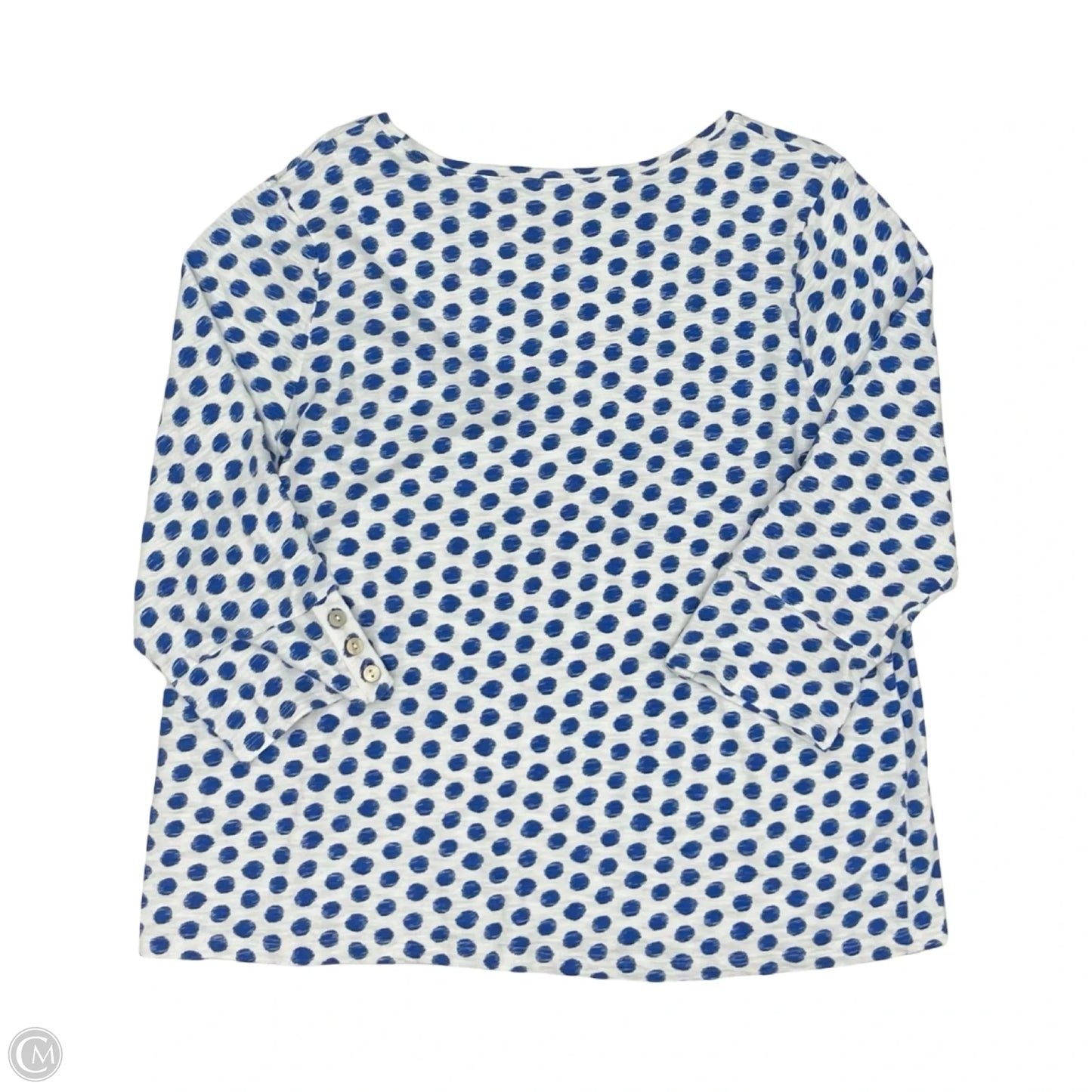 Top 3/4 Sleeve By Chicos In Polkadot Pattern, Size: Xl