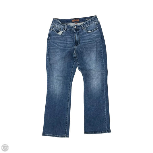 Jeans Wide Leg By Judy Blue In Blue Denim, Size: 14