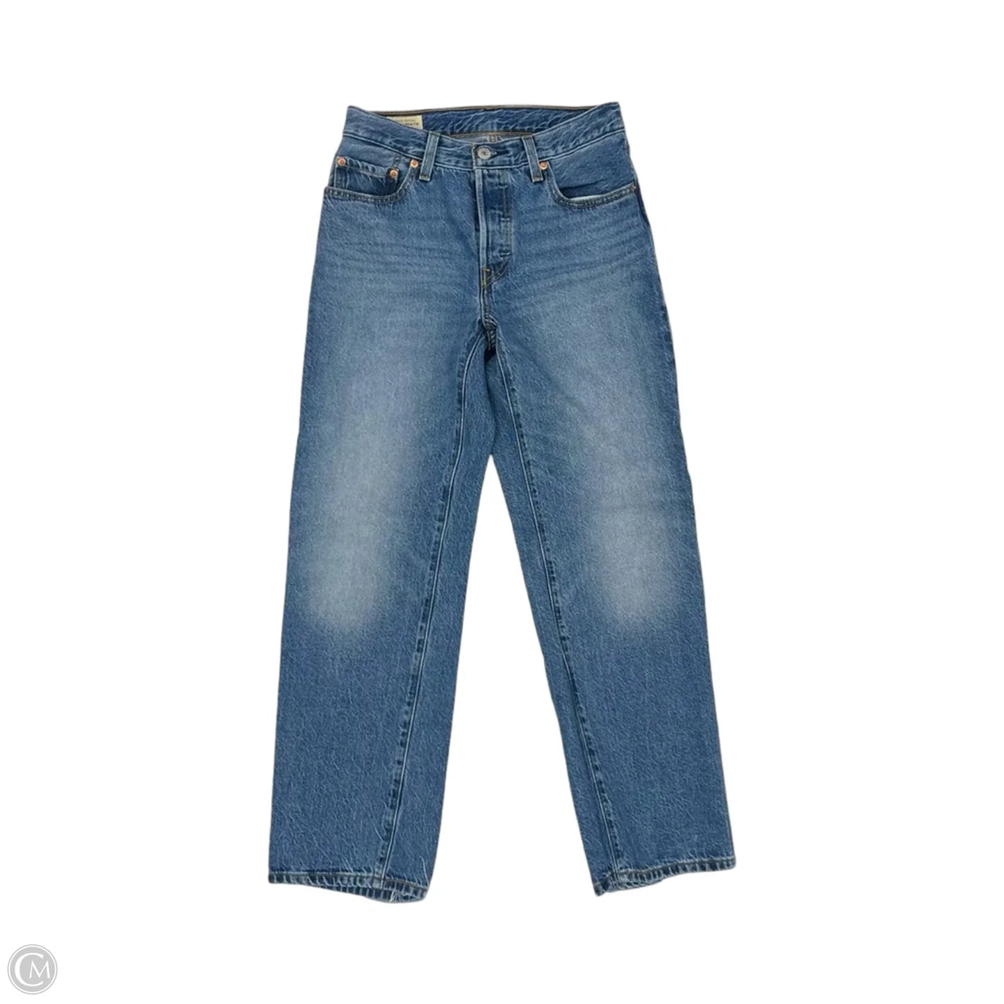 Jeans Straight By Levis In Blue Denim, Size: 2