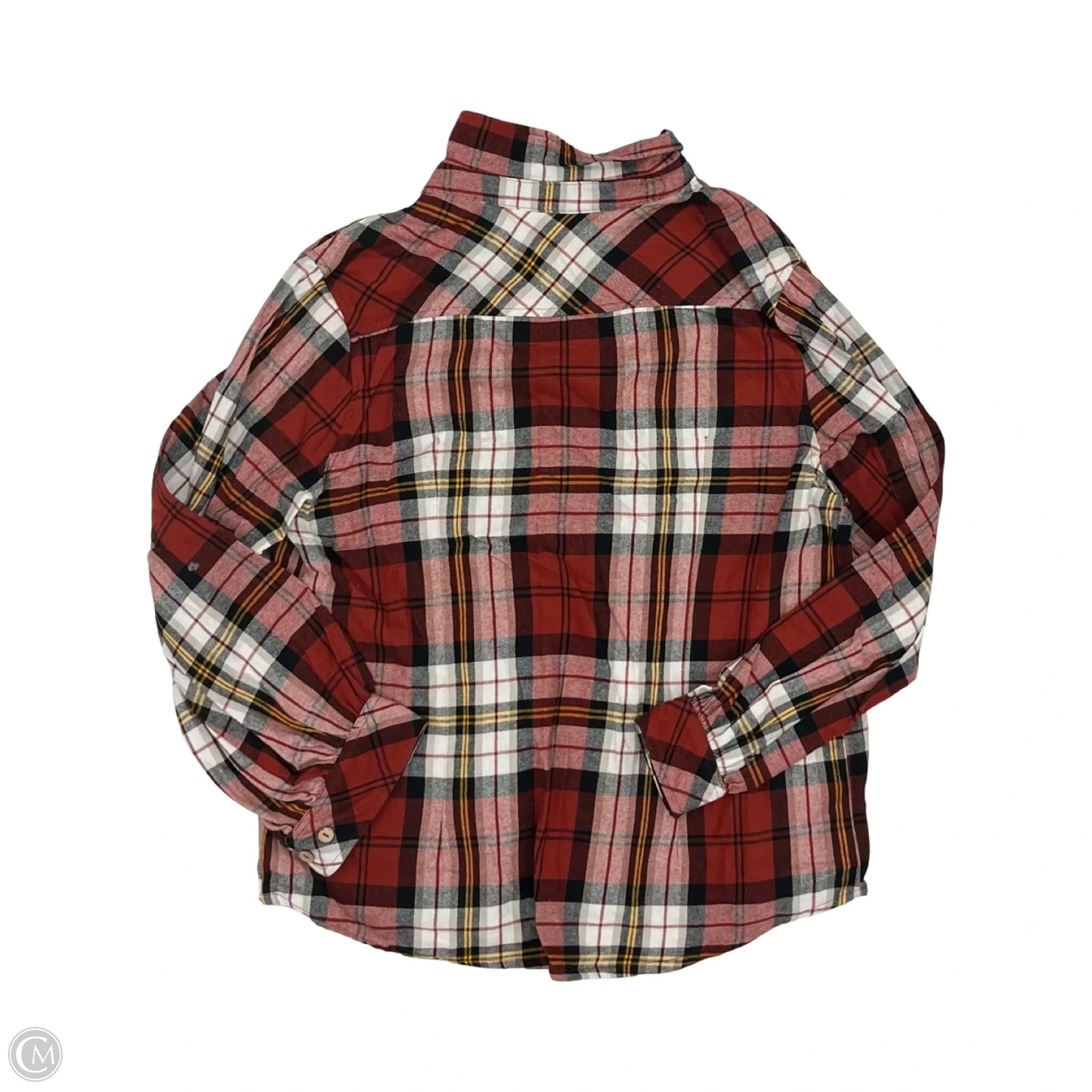 Top Long Sleeve By Zenana In Red & White, Size: L