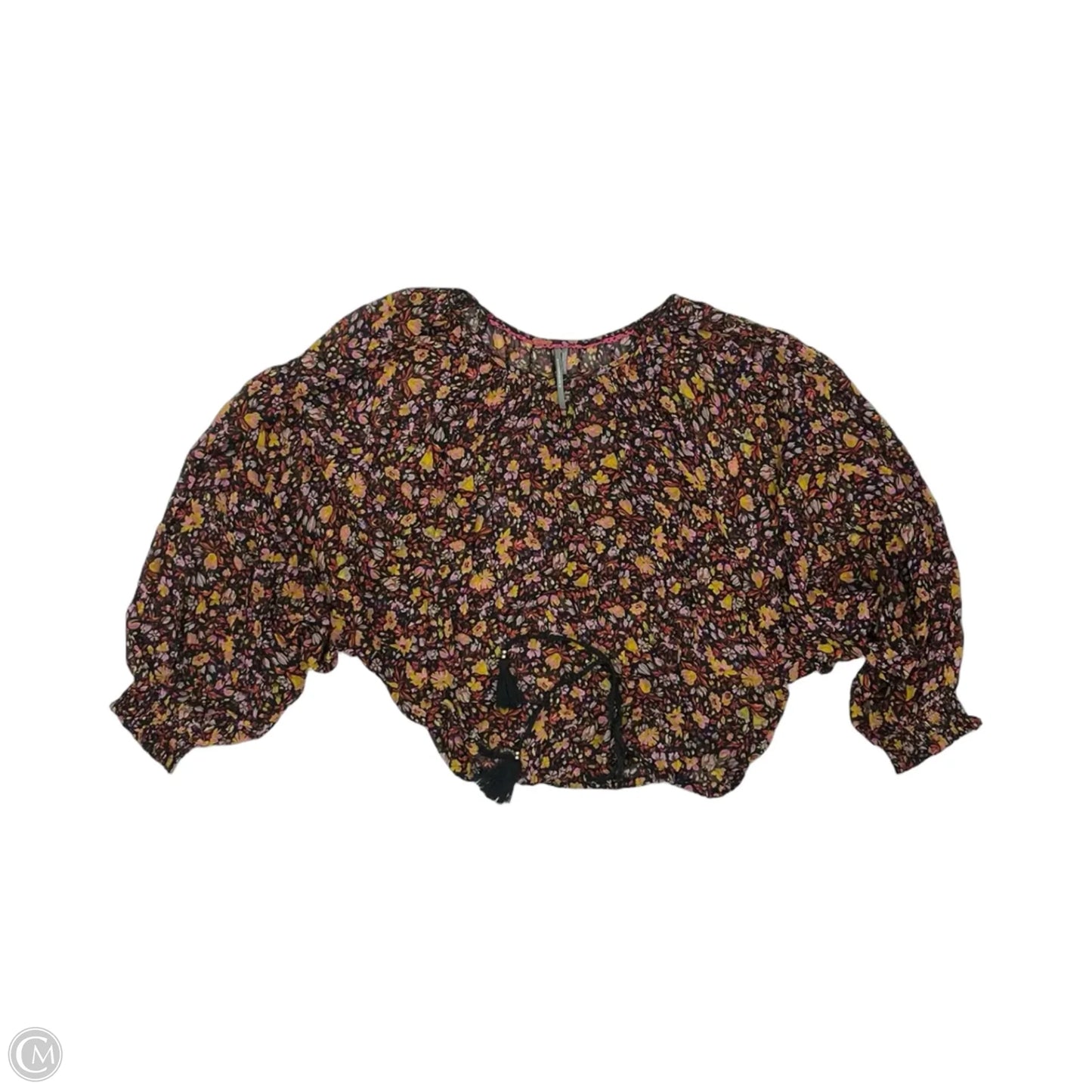 Blouse Long Sleeve By Anthropologie In Floral Print, Size: S
