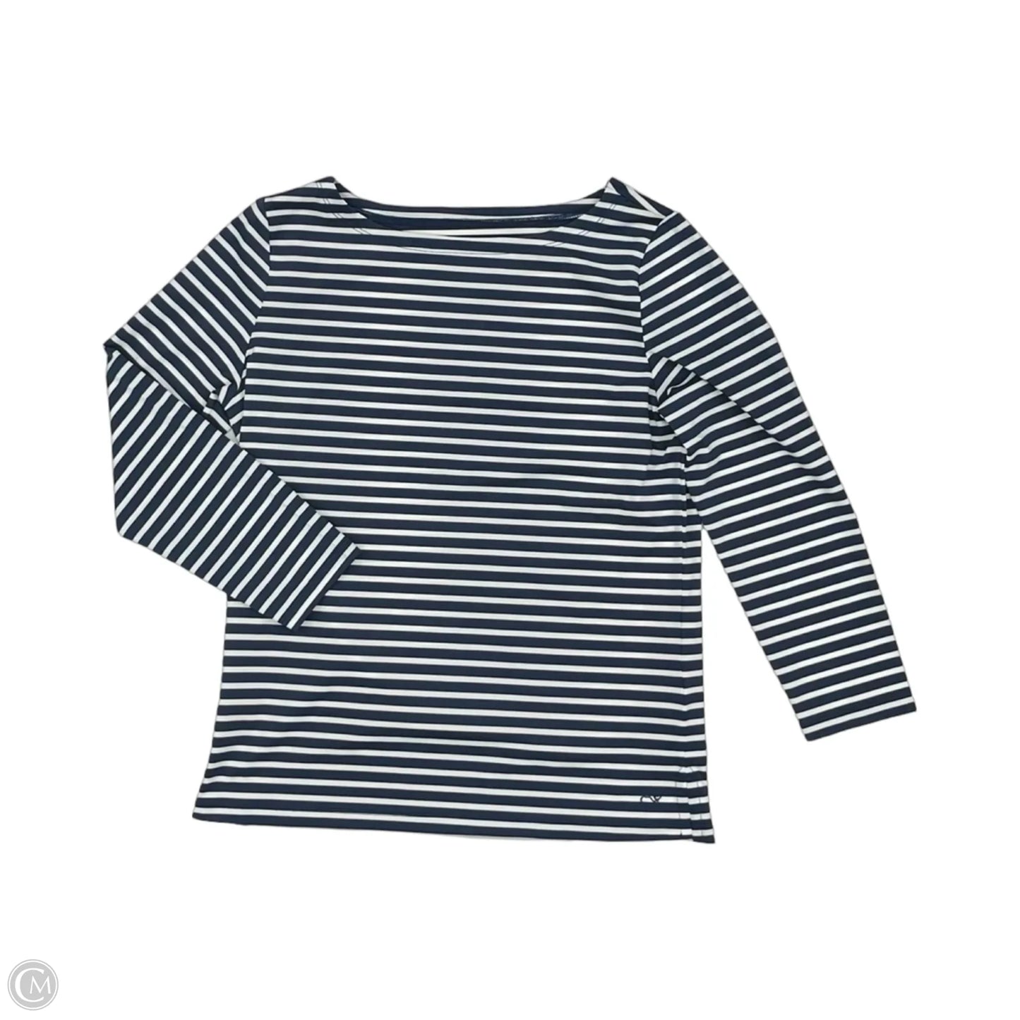 Top 3/4 Sleeve By Vineyard Vines In Blue & White, Size: S
