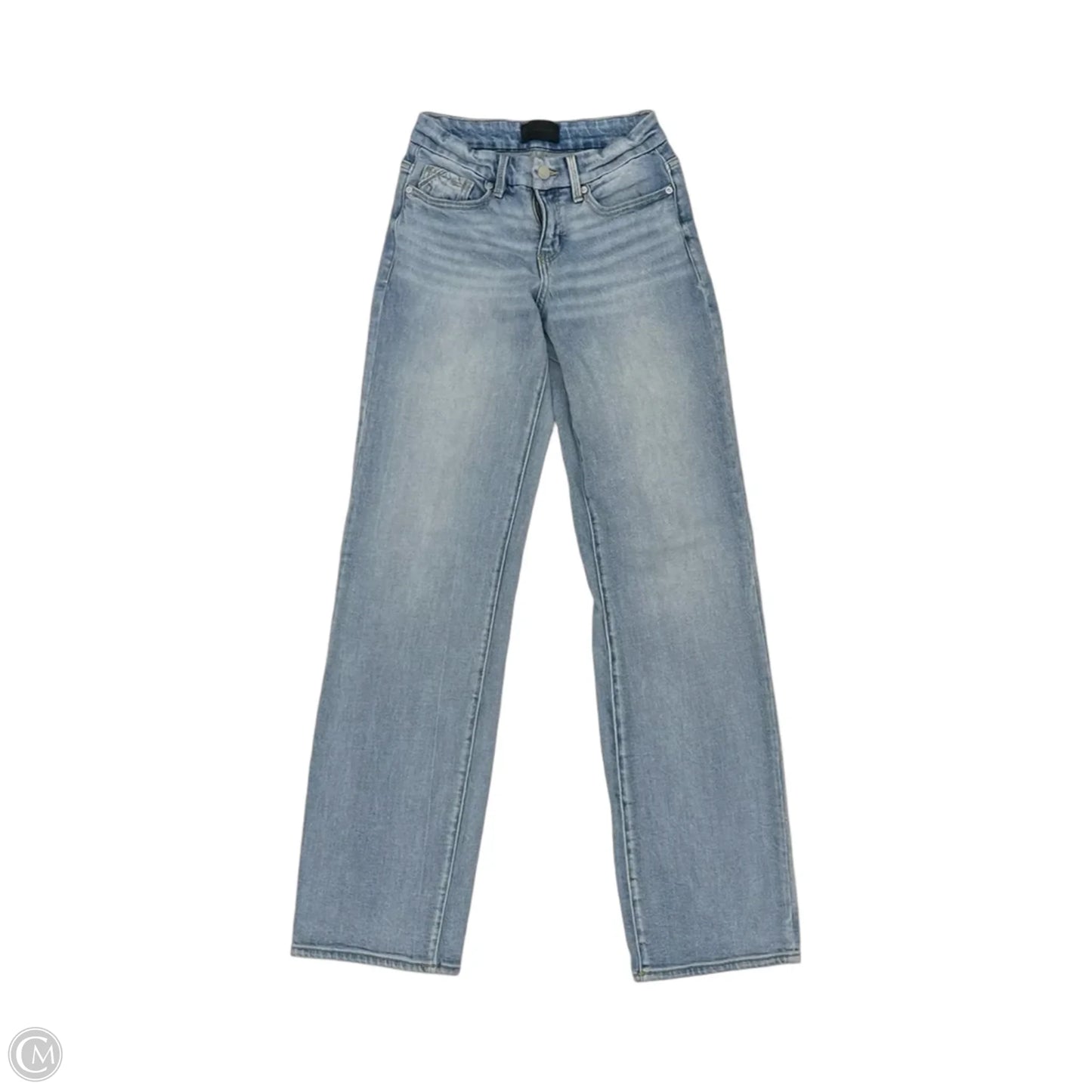 Jeans Straight By Buckle Black In Blue Denim, Size: 0