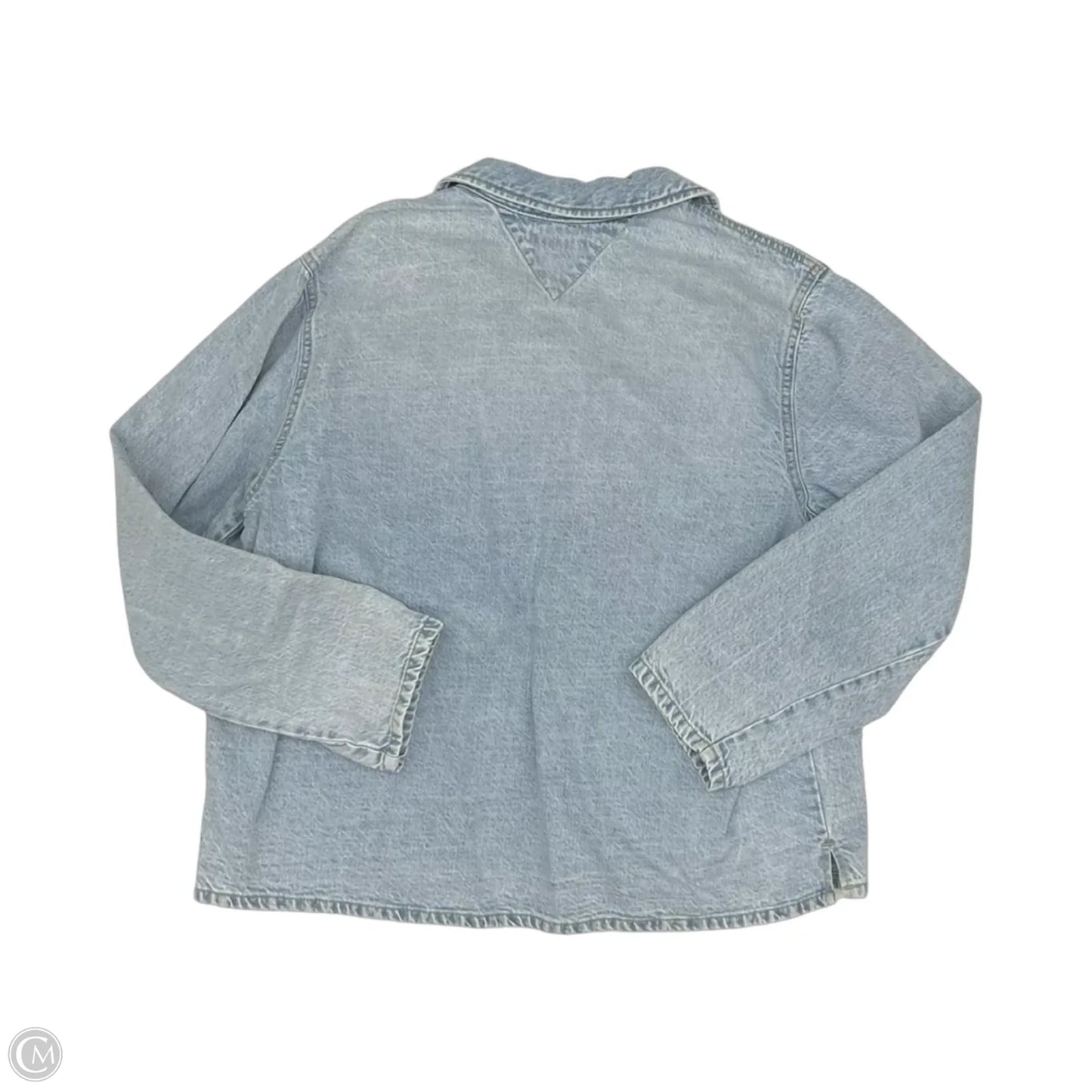 Top Long Sleeve By Tommy Hilfiger In Blue Denim, Size: Xl